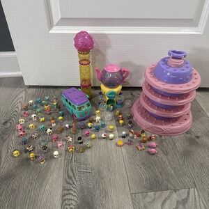 Squinkies Huge Lot-Gum Ball Machine/Snack Truck/Van/Disney Wand 70+ Lot